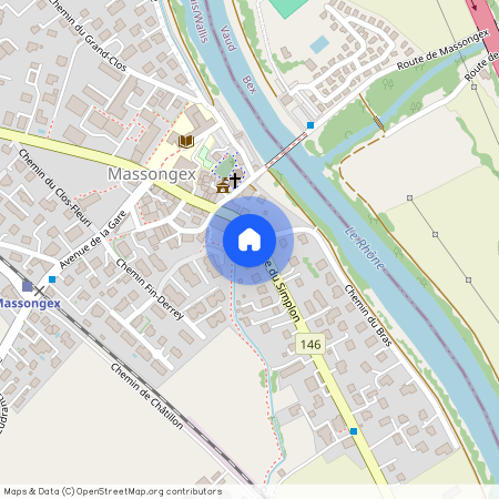 1869, Massongex, Route Du Simplon, 4