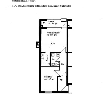 Geräumige 2-Zimmer Wohnung Loggia im 2.OG - Foto 6