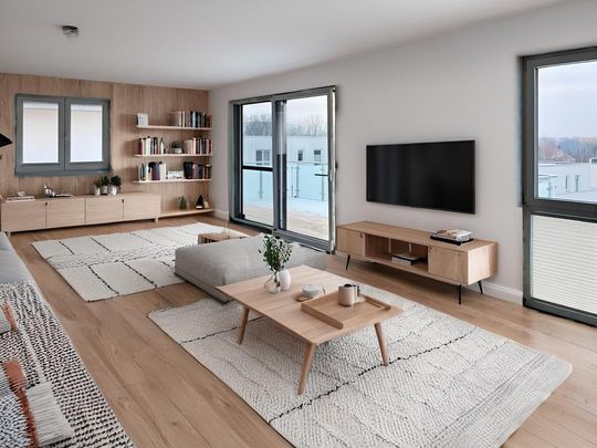 Sonnige Vierraum-Penthouse-Wohnung mit zwei Balkonterrassen....So will ich Wohnen! - Photo 1