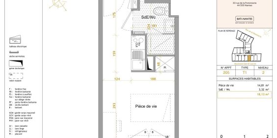 Location Appartement 1 pièce Meublé 18m² NANTES 44300 - Photo 3