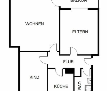 Renovierte 3 - Zimmer Wohnung mit Balkon in Zentrumsnähe - Photo 2