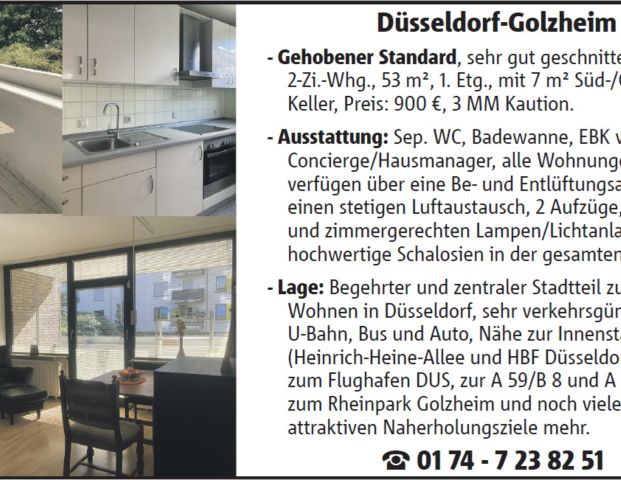 2-Zi.-Whg. in Düsseldorf-Golzheim zu vermieten - Photo 1