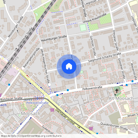 Siegmund-Schacky-Straße, 80993 München Moosach ca. 6, 8 km north-west of Munich-center