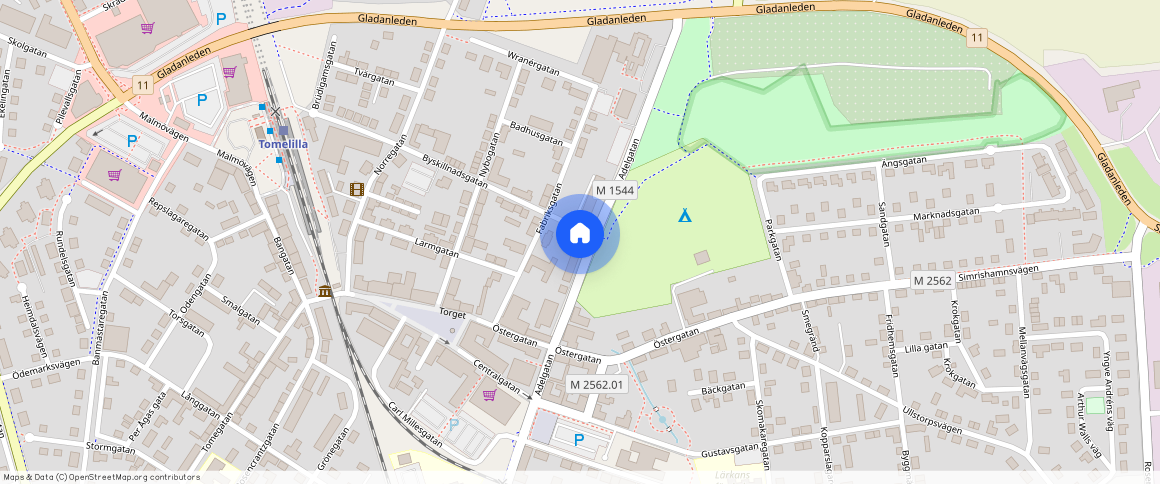 Trevlig takvåning :1:a Adelgatan **, 3 vån, ej balkong, ej hiss Tomelilla