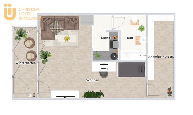 2 Zimmerwohnung mit Wintergarten und Stellplatz in Eppertshausen - Photo 1