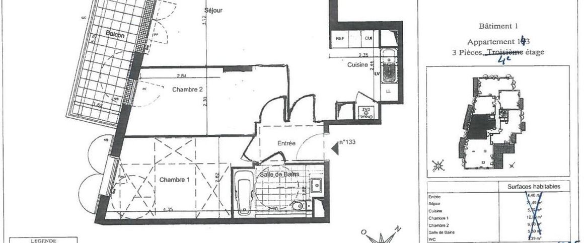 location Appartement T3 DE 59.56m² À CHATOU - Photo 1