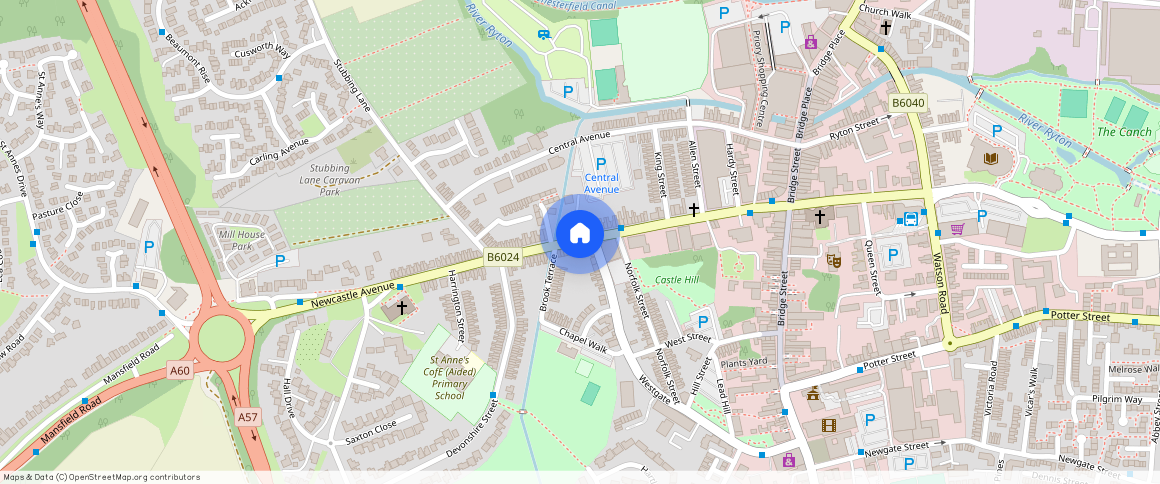 Worksop Town Centre, S80 1LX, Worksop