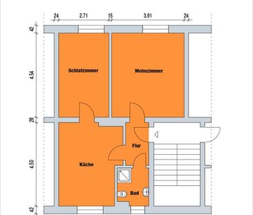 Schicke sanierte 2-Raumwohnung mit geräumiger Küche in zentraler Wo... - Foto 5