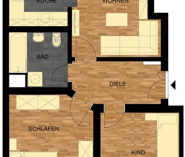 I gemütliches Wohnen in Gohlis I Parkett I Fußbodenheizung I Balkon... - Foto 2