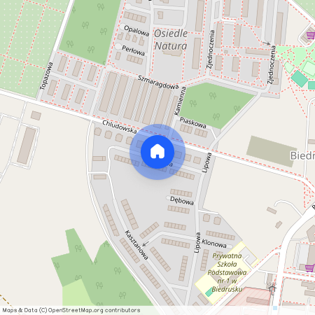 ul. Akacjowa, Biedrusko, Suchy Las, poznański, wielkopolskie