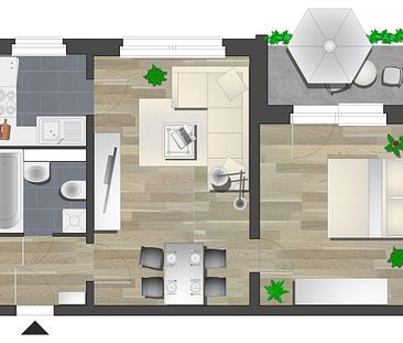 Für Sonnenanbeter - 2-Raum-Wohnung mit Balkon - Foto 6