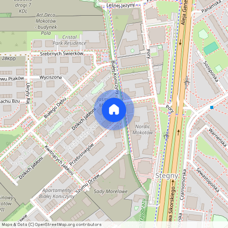 Białej Koniczyny, Stegny, Mokotów, Warszawa, mazowieckie