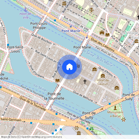 Rue St Louis en L'Isle bwteen Boulevard Henry IV et rue Poulletier 75004 Paris (4e arrondissement)