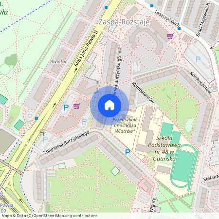 ul. Konstantego Bergiela, Zaspa-Rozstaje, Gdańsk, pomorskie