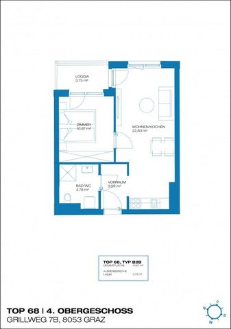 Straßgang – 2-Zimmer-Wohnung – 45.6 qm² inkl. Loggia – ab sofort - Photo 5