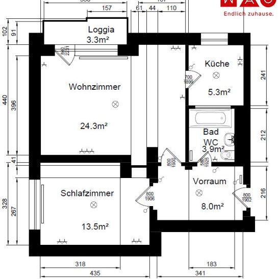 GENERALSANIERUNG! Moderne 2-Zimmer-Wohnung mit Balkon in 4020 Linz – Waldmüllergang 8a - beziehbar ab 01.04.2026 - Photo 2