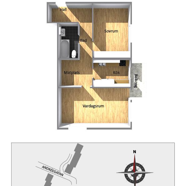 Andréegatan 3 D - Foto 2