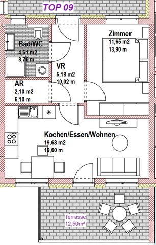 Wunderschöne Mietwohnung mit Balkon am Weizer Stadtrand …! - Photo 4