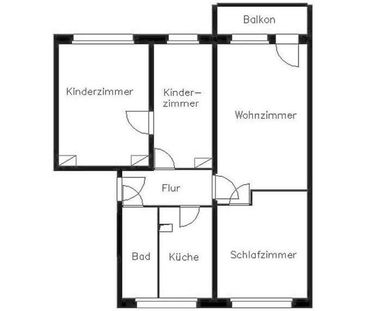 4-Raum-Wohnung zentrumsnah, Küchenübernahme möglich - Foto 1