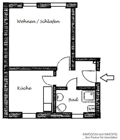 Kleine Wohnung mit Du, PKW-Stellplatz und EINBAUKÜCHE in Zwickau-Planitz zu vermieten! - Photo 3