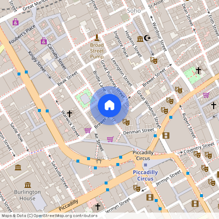 Brewer Street, London, Greater London, Soho, W1F, Soho