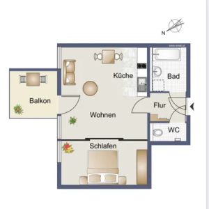 Schöne Wohnung im 2. Bezirk, in unmittelbarer Nähe zur Donau, mit Balkon - Photo 3