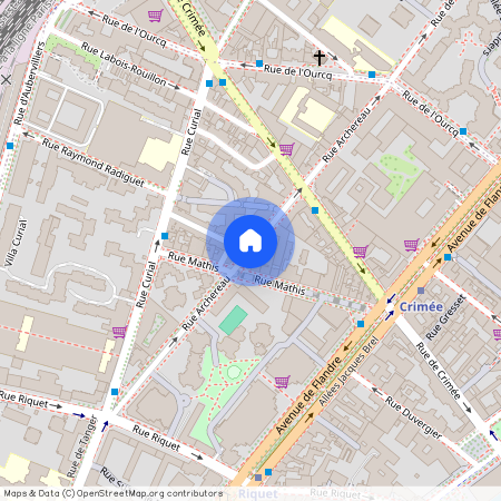 Rue de Crimee, entre Avenue de Flandres et Rue Archereau 75019 Paris (19e arrondissement)