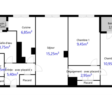 Location Appartement 3 pièces 56m² MARSEILLE 3ème - Photo 3