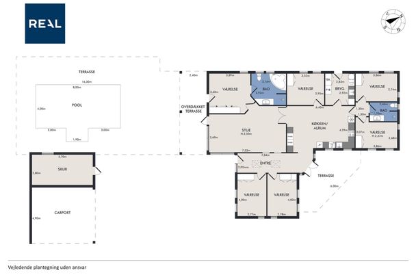 God planløsning for denne eksklusive villa med egen pool og hele 6 soveværelser | Køge - Foto 1