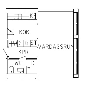 36 kvm på Skeppsbrogatan 28, Luleå - Photo 3