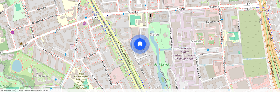 ul. Jana III Sobieskiego, Sielce, Mokotów, Warszawa, mazowieckie