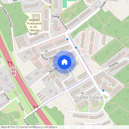 ul. Osiedle Śląskie, Raculka, Zielona Góra, lubuskie