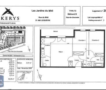 Appartement à louer 3 pièces 62.46m² - Photo 1