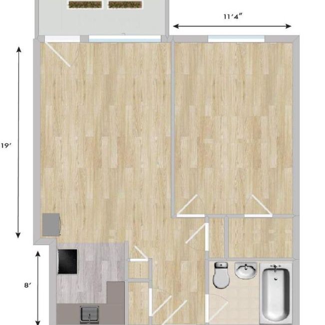 1 CH - 1 SDB - Montréal - $1,350 /mo - Photo 2