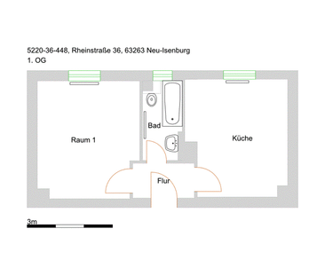 Gemütliche 1-Zimmer-Wohnung in zentraler Lage von Neu-Isenburg - Photo 1