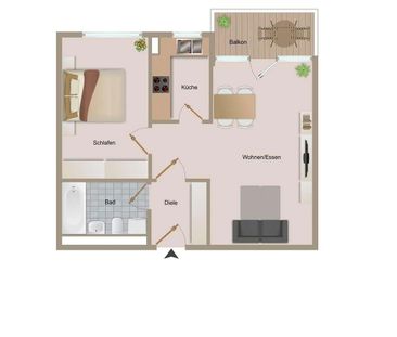 Pronájem bytu 2+1 • 49 m² bez realitkyDresden Plauen Sachsen 01187 - Photo 2