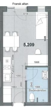 1-værelses studiebolig (Del 5) - Photo 1