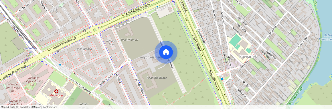 Marcelego Handelsmana 7, Błonia Wilanowskie, Wilanów, Warszawa, mazowieckie