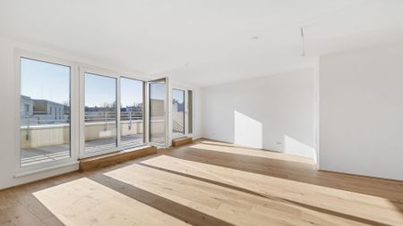 Exklusive Dachgeschoßwohnung mit Traumküche & Sonnenterrasse | Erstbezug | Zentrale Lage zwischen Innenstadt und Bahnhof | Tiefgaragenplatz anmietbar - Photo 2