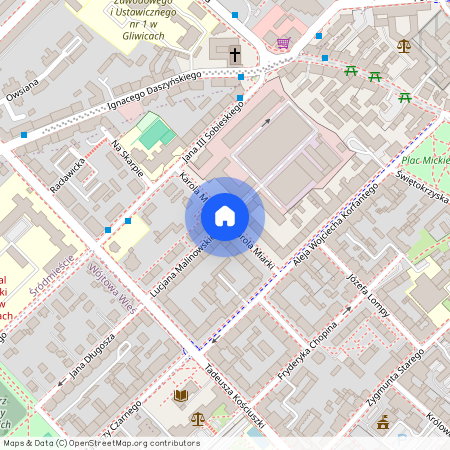 ul. Karola Miarki, Śródmieście, Gliwice, śląskie