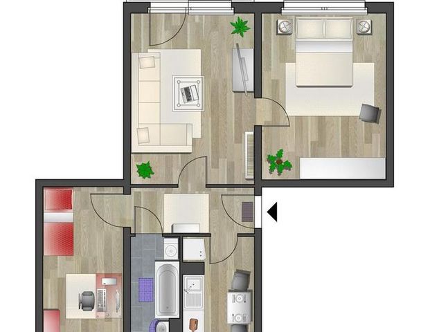 Neu sanierte Familienwohnung mit Wohlfühlbalkon - Foto 1