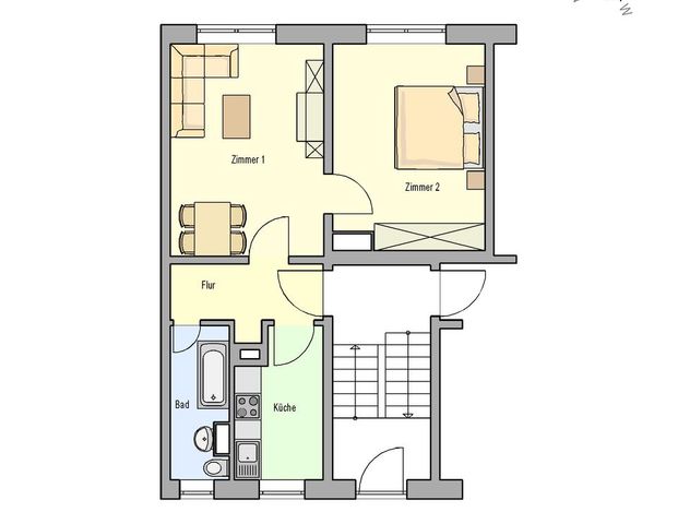 Schöne 2 Zimmer Wohnung ! - Foto 1
