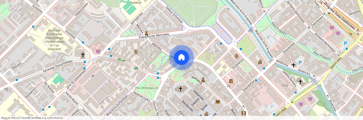 ul. Młyńska, Śródmieście, Gliwice, śląskie