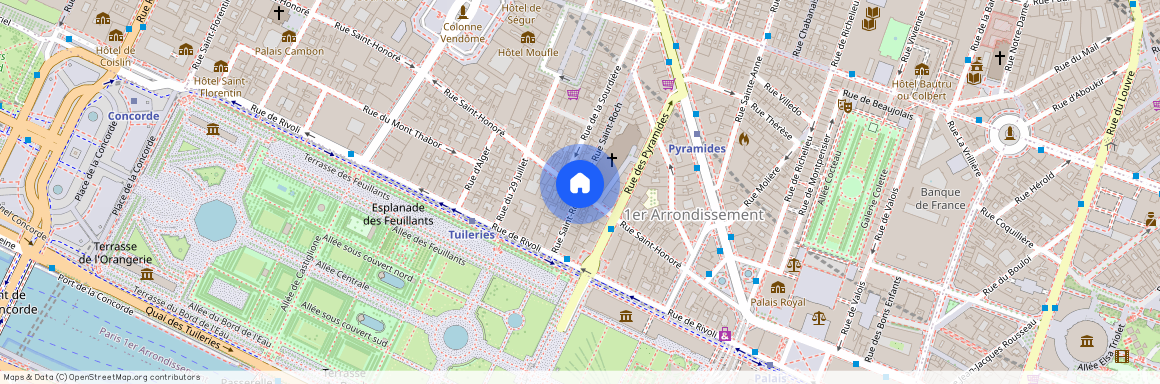 Rue Saint-Roch entre Rue de Rivoli et Rue Saint-Honoré 75001 Paris (1er arrondissement)