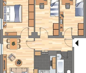 3-Zimmer-Wohnung in Wilhelmshaven Fedderwardergroden - Foto 1