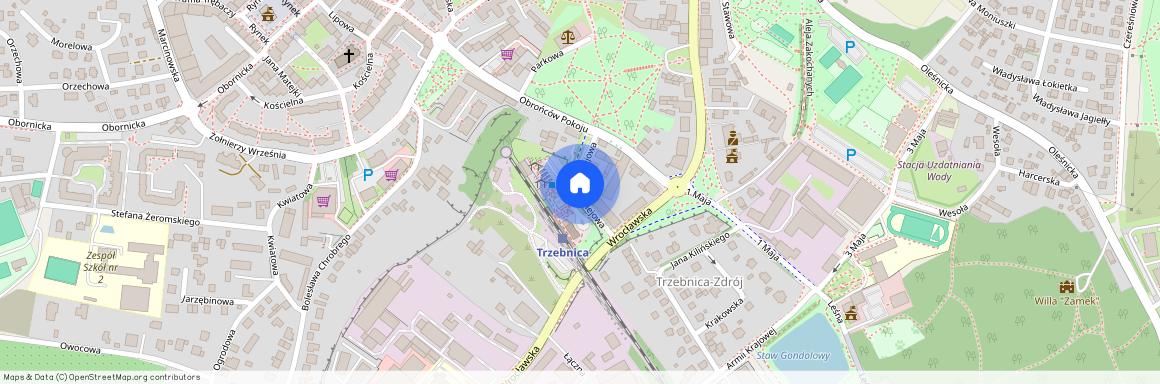 ul. Kolejowa, Trzebnica, Trzebnica, trzebnicki, dolnośląskie