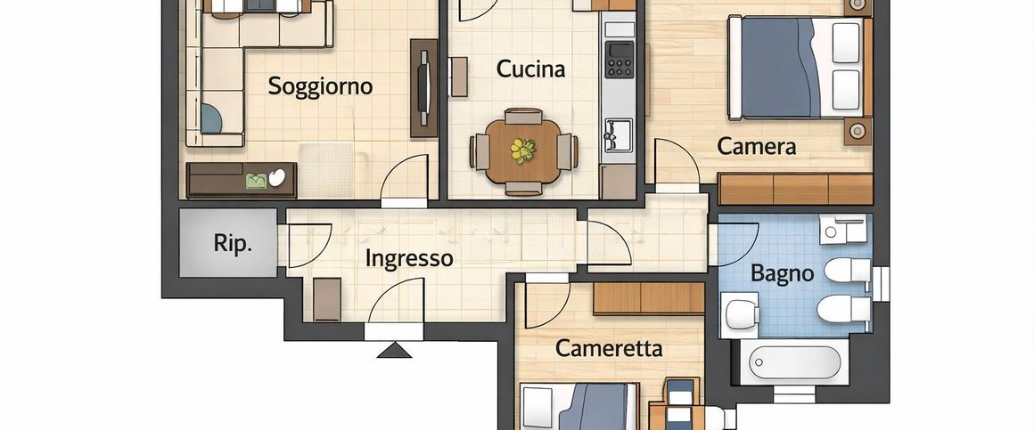 Trilocale con balcone in zona Valverde - Photo 1