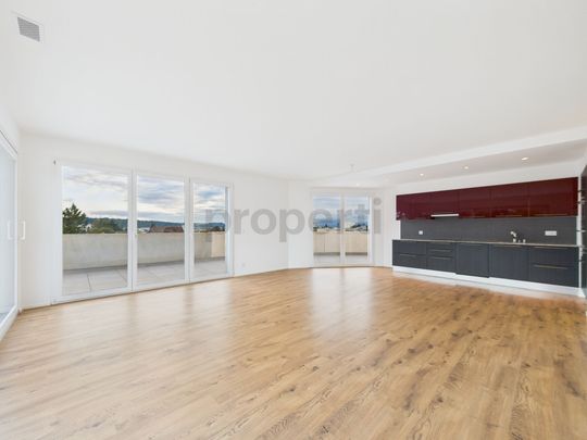 Attique d'exception, 3.5p, 91m², dernier étage avec terrasse de 95m² + vue dégagée et grand garage box - Photo 1