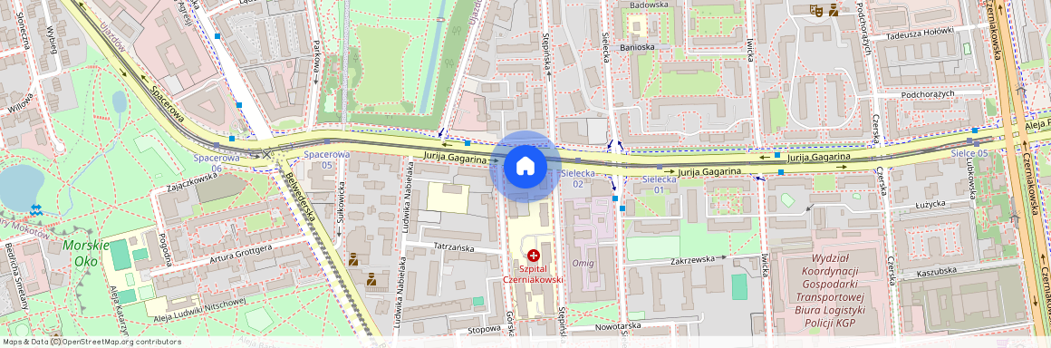 ul. Jurija Gagarina 25, Sielce, Mokotów, Warszawa, mazowieckie