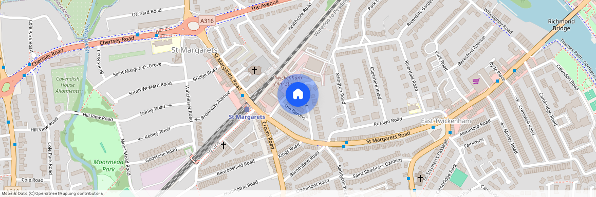 2 bedroom flat to rent in The Barons, St Margarets TW1